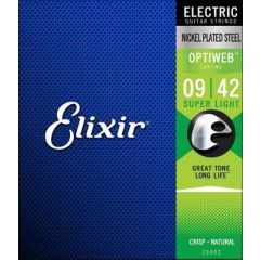 Elixir 19002 Optiweb elektromos gitárhúr készlet 9-42