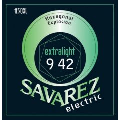   Savarez elektromos gitárhúrok Hexagonal Explosion Nickel Ex-Light .009-.042