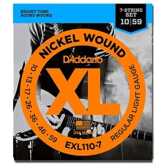 D'Addario EXL110-7 elektromos gtárhúr készlet 10-59