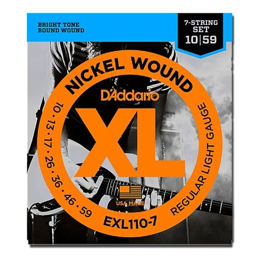 D'Addario EXL110-7 elektromos gtárhúr készlet 10-59