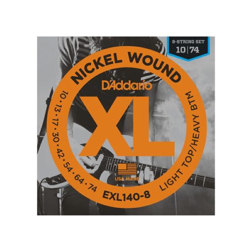 D'Addario EXL140-8 elektromos gitár húr készlet 10-74