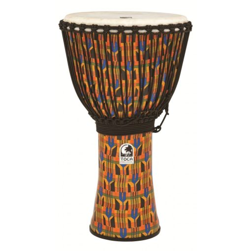 Toca  djembe Freestyle Mechanically Tuned  Kente Cloth